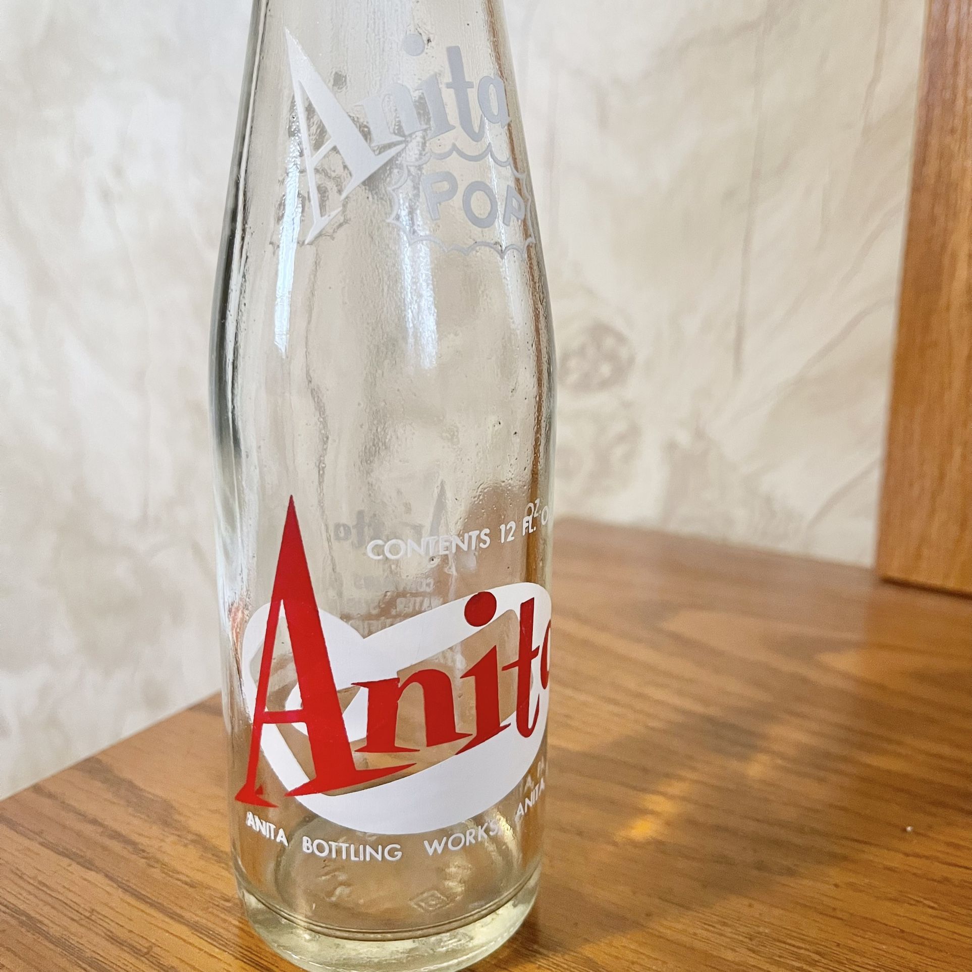 Vintage Anita Pa. Soda Pop Bottle