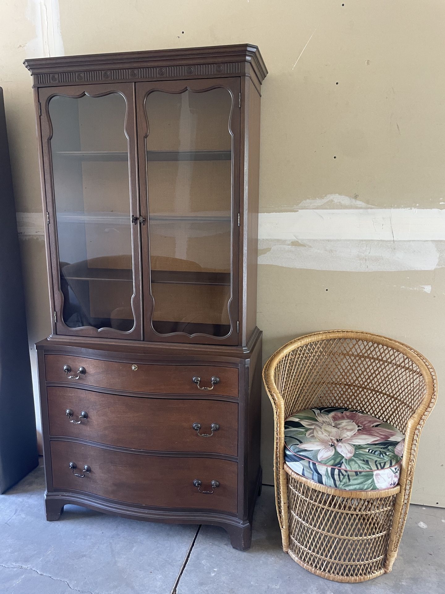 Antique Mid-Century Landstrom Rockford Tall Hutch 