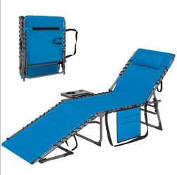 Folding Outdoor Chaise Lounge Chair Tanning Chair