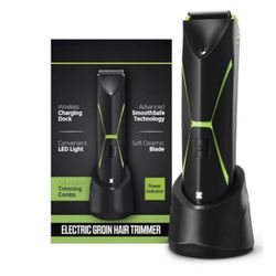 Brandnew Electric Body Hair Trimmer for Men: Manscape Ball Trimmer Waterproof Pubic Hair Groomer Cordless Rechargeable Groin Shaver Replaceable Blade 