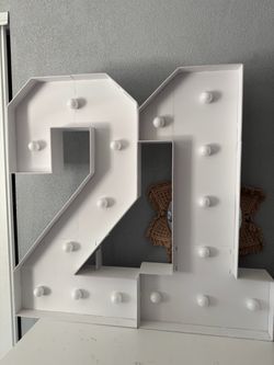 Large Marquee Number 21 Light Up Sign