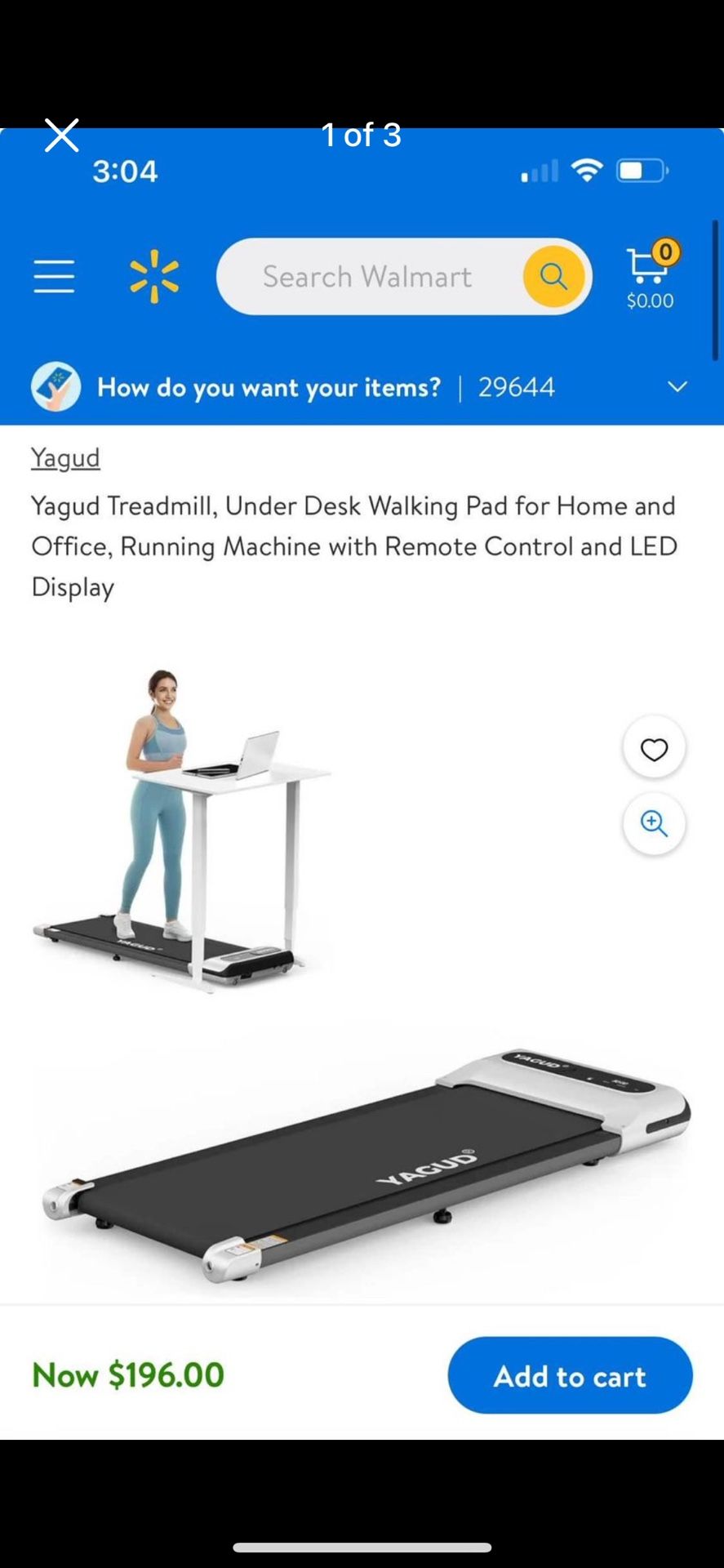 New Yagud Treadmill, Under Desk Walking Pad for Home and Office, Running Machine
