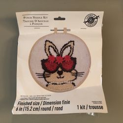 Craft Item Punch Needle Kit Bunny Fun Activity Sealed Package Kit