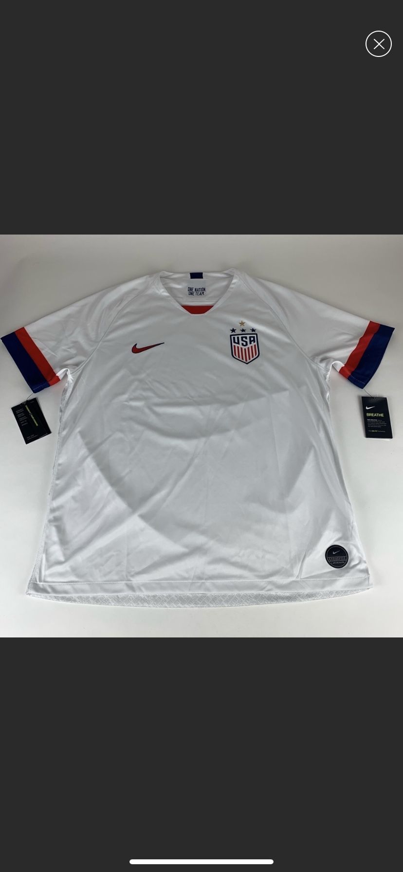 USA FIFA Nike Dri Fit Soccer Jersey New