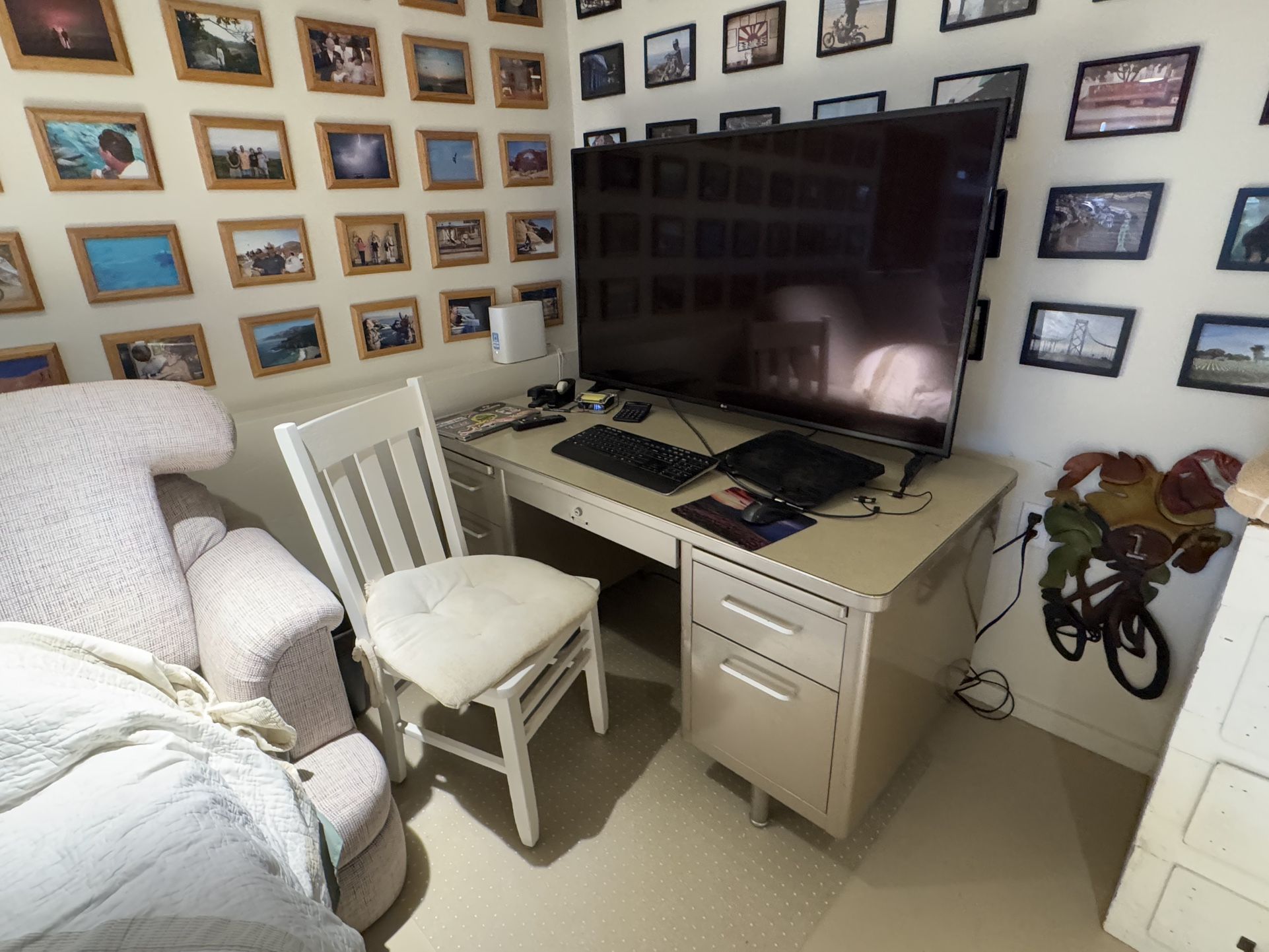 office desk and chair and runner