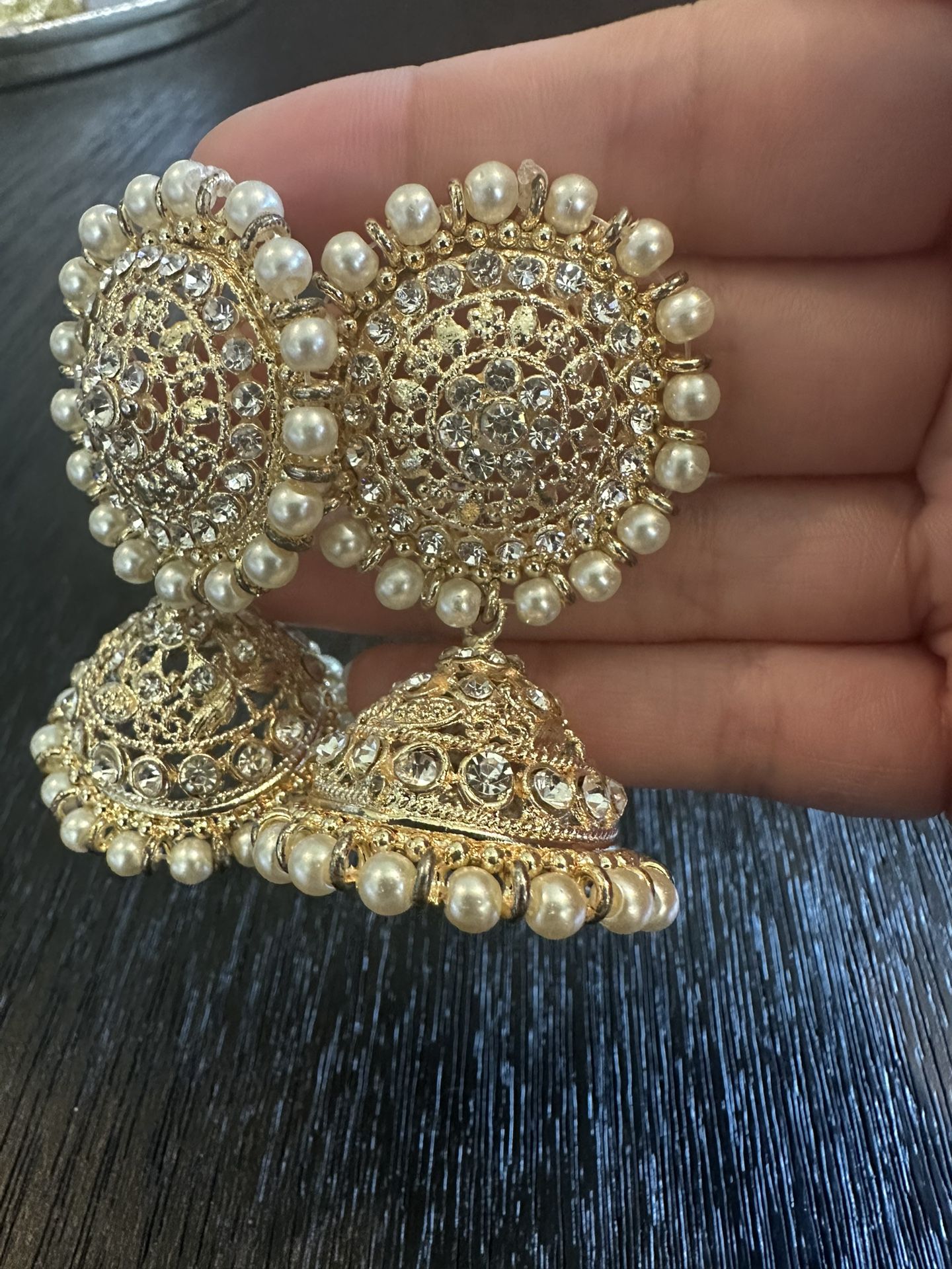Pakistani / Indian Silver Jhumkay