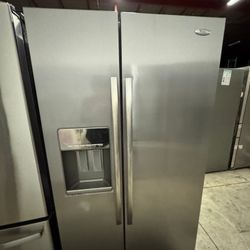💥BIG SALE 🔥WHIRPOOL FEESTADING SIDE BY SIDE REFRIGERATOR IN FINGERPRINT RESISTANT STAINLESS STEEL 🤩💫