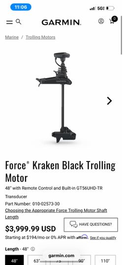 Garmin kraken force pro trolling motor