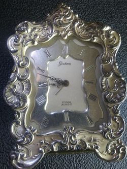 Gorham Sterling silver clock