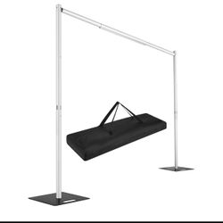 Hecis Pipe and Drape Backdrop Stand,8ft x 10ft Backdrop Stand (Metal)