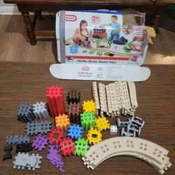 Little Tikes Waffle Blocks Train Set/ Incomplete/ Replacement Parts/100+ Pieces