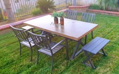7 Pc Stylewell Farmhouse Outdoor Dining Patio Set