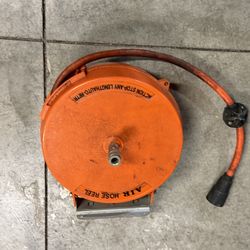 Air hose reel.