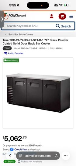 True Commercial Refrigerator