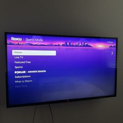 55 Inch LG TV With Roku And Wall Mount