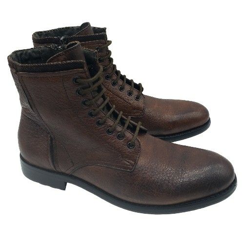 KENNETH COLE Reaction Brown Pebbled Leather Side Zip Combat Boots Mens Sz 10.5 M for Sale in Seattle WA OfferUp