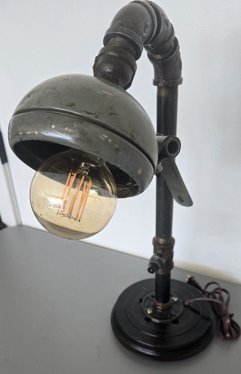 Handcrafted Industrial Desk Lamp