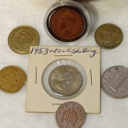 #259 Lot 7 Foreign Coins 