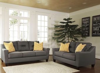 Brand new grey couch and love seat set