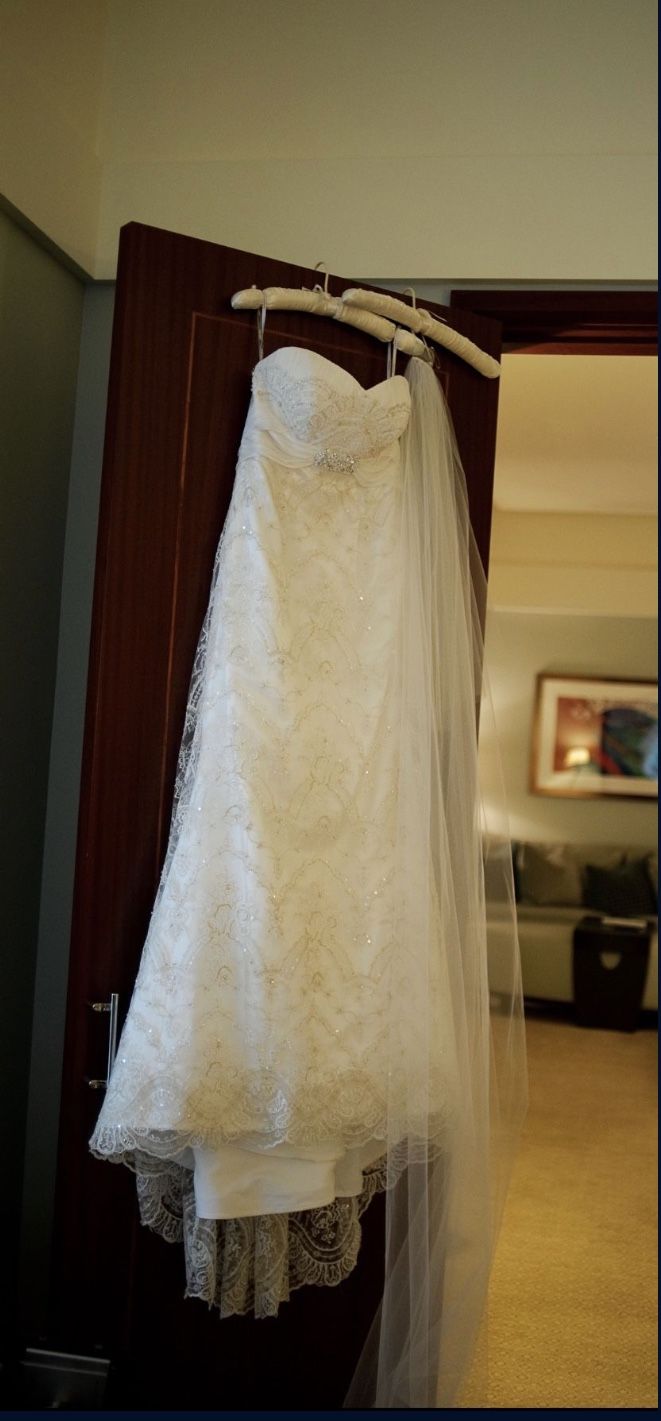 Gold And Ivory Wedding Dress $500