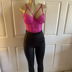 Pink Lace Bodysuit 