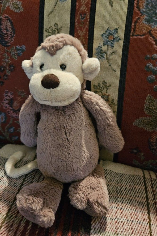 JELLYCAT LONDON BASHFULL BROWN MONKEY SOFT  PLUSH  ANIMAL TOY 