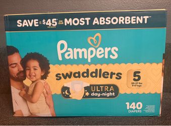 Pampers Swaddlers size 5 (140 Diapers) Brand New Box!