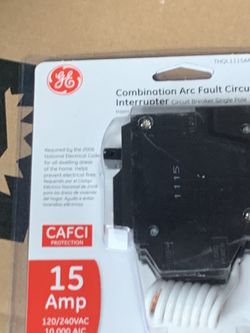 Arc fault breaker 15amps