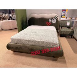 Olive green queen size bed frame //  Limited Time Offer 