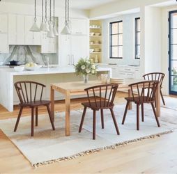 Set of 4 Wooden Dining Chairs