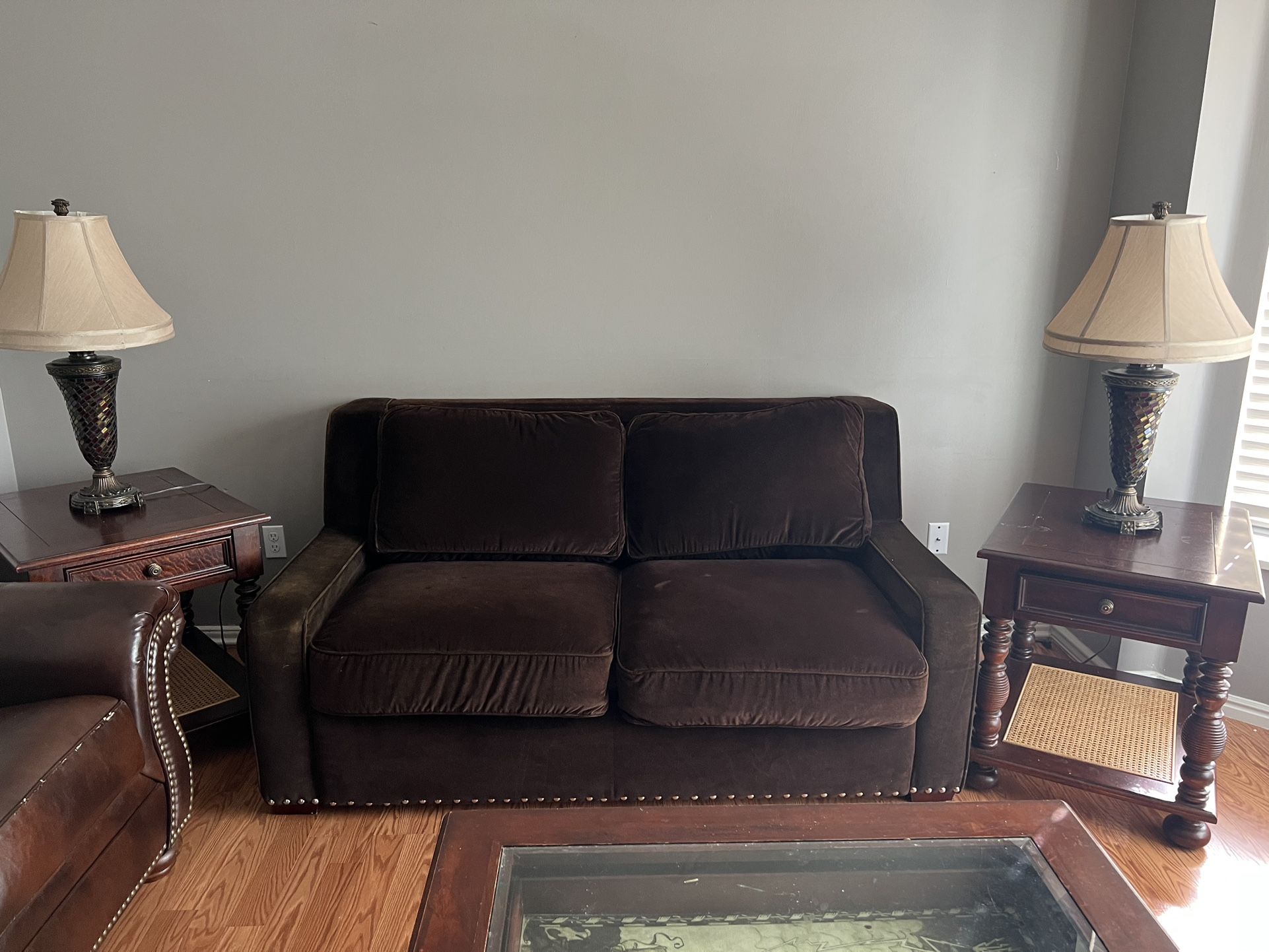 Brown Loveseat 