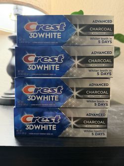 Crest 3D White Advanced Charcoal Teeth Whitening Toothpaste - 2.4 oz: Sodium Fluoride,