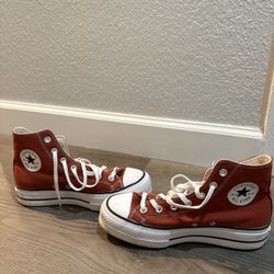 ROTTEN APPLE/WHITE/BLACK :High Top Platform Converse 