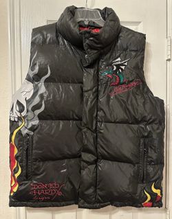 Vintage Ed Hardy Puffer Vest Size Large