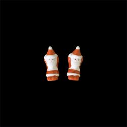 Santa Claus Winter Christmas Dinnerware Decor Ceramic Chopstick Holder Set