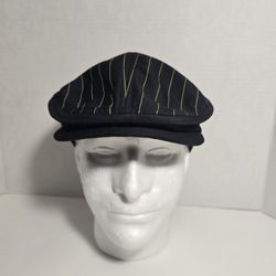 Vintage 1990s NIKE Golf Newsboy Cap Cabbie Hat Black 