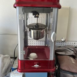 Red popcorn machine
