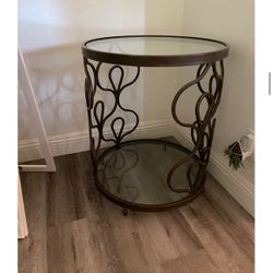 Glass & Metal Coffee Table + Matching Side Table – $250 ✨