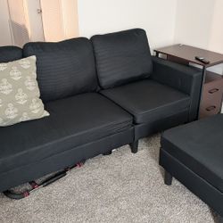 Barely Used Couch With Ottoman 