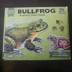 American Bullfrog Jigsaw Puzzle - 4FT Double Sided Floor Puzzle - 100-Piece