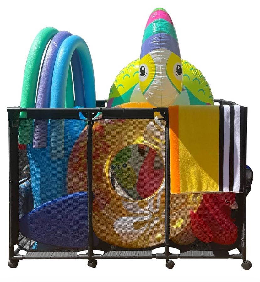 POOLFORTE XXL Black Heavy Duty Pool Float/Toy Holder