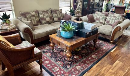 Living Room Set 6 Pieces Tropical Theme