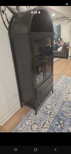 Arch bookcase with doors