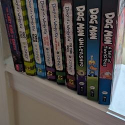 Diary of a Wimpy Kid and Dog Man books
