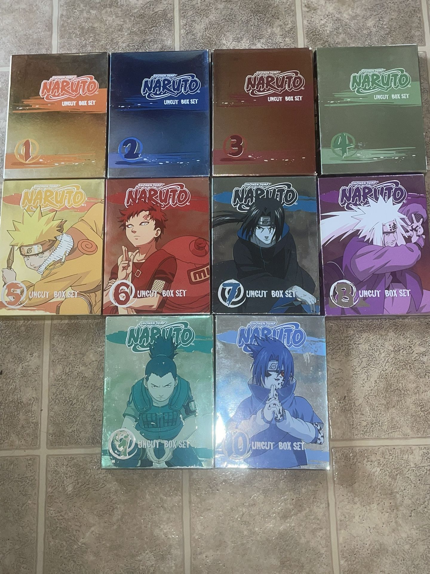 Naruto DVD Uncut Box Set Lot 1-10