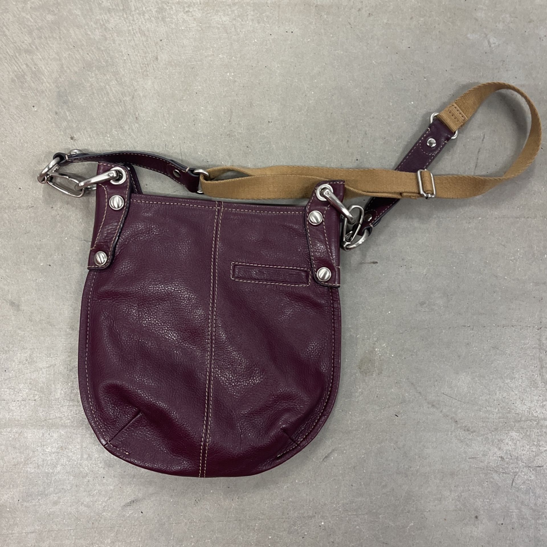 B Markowski Small Burgundy Leather Purse