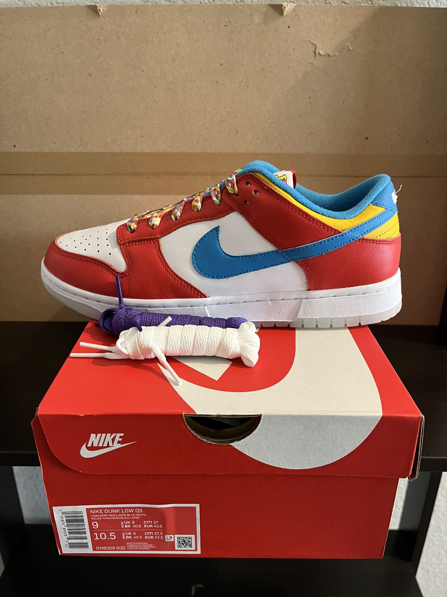 DS Dunk Low Lebron James Fruity Pebbles Men for Sale in Katy, TX - OfferUp