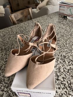 Beige Flats, Steve Madden, Size 10