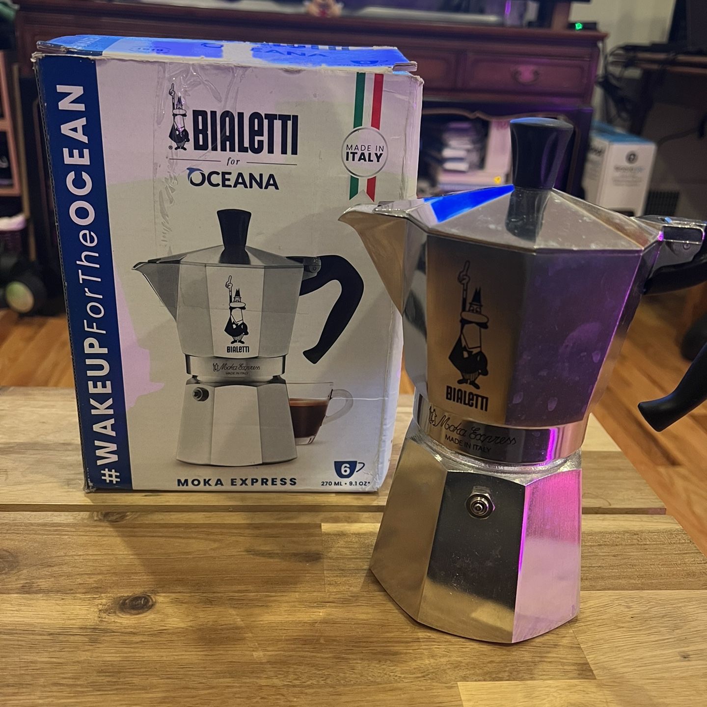 Bialetti Moka Express Oceana Espresso Maker, 2 Cups