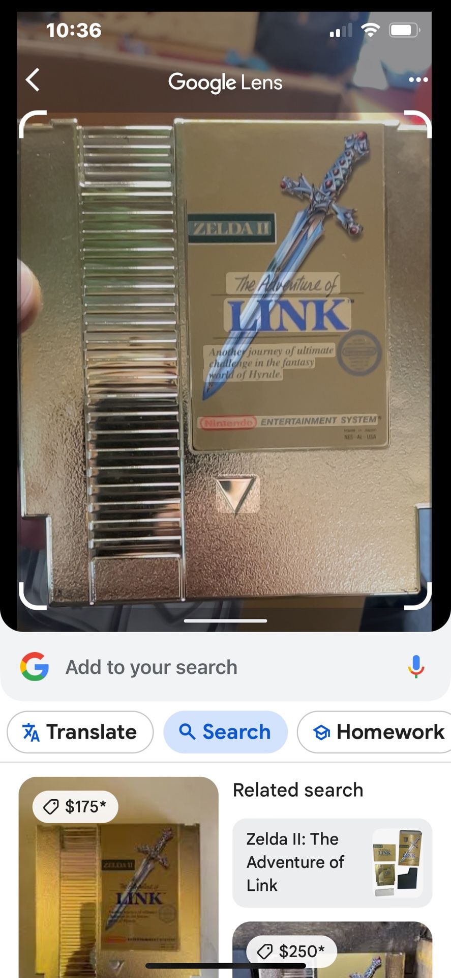 Gold Zelda II Game Nintendo